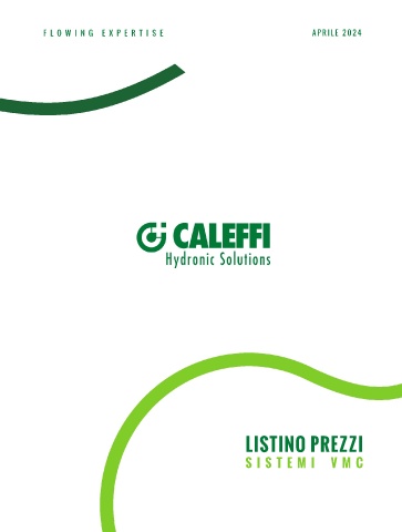 caleffi - listino sistemi vmc 2024